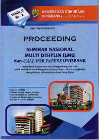 Image of PROCEEDING: SEMINAR NASIONAL MULTI DISIPLIN ILMU DAN CALL FOR PAPERS UNISBANK, SENDI_U KE-2