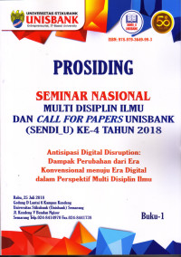 Image of PROSIDING SEMINAR NASIONAL MULTI DISIPLIN ILMU DAN CALL FOR PAPERS UNISBANK (SENDI-U) TAHUN 2018, BUKU 1 (ABSTRAK)