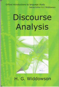Image of DISCOURSE ANALYSIS