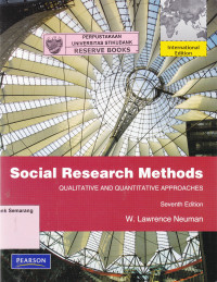 Image of SOCIAL RESEARCH METHODS : QUALITATIVE AND QUANTITATIVE APPROACHES, SEVENT EDITION