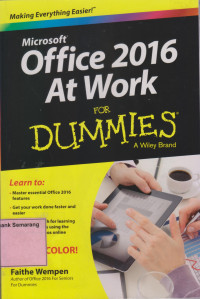 Image of MIcrosoft OFFICE 2016AT WORK FOR DUMMIES