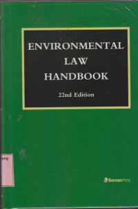 Image of ENVIRONMENTAL LAW HANBOOK, twenty second ed
