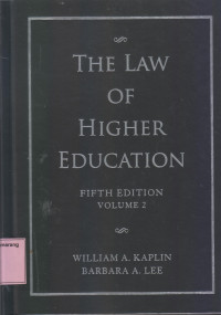Image of THE LAW OF HIGHER EDUCATION fifh ed vol.2