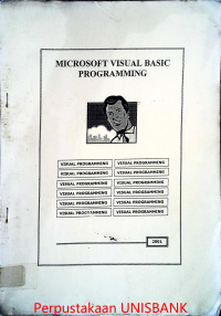 Image of MICROSOFT VISUAL BASIC PROGRAMMING VISUAL PROGRAMMING