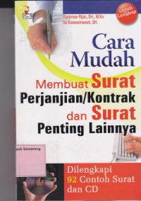 Image of CARA MUDAH MEMBUAT SURAT PERJANJIAN/ KONTRAK DAN SURAT PENTING LAINNYA